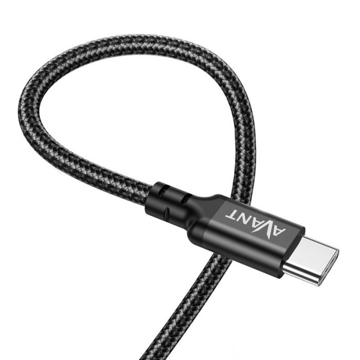 AVANT CONNECT Cable C a C Tipo C PD 60W 3A 1m Trenzado, Carga Rápida, Force Edition