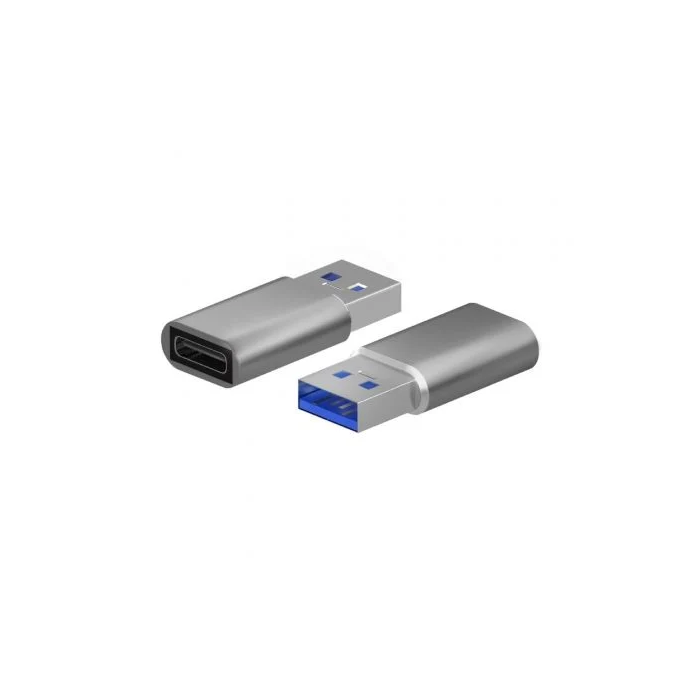 AISENS A108-0677 Mini Adaptador USB 3.2 Gen2 USB-C Hembra a USB-A Macho 10Gbps Gris 1