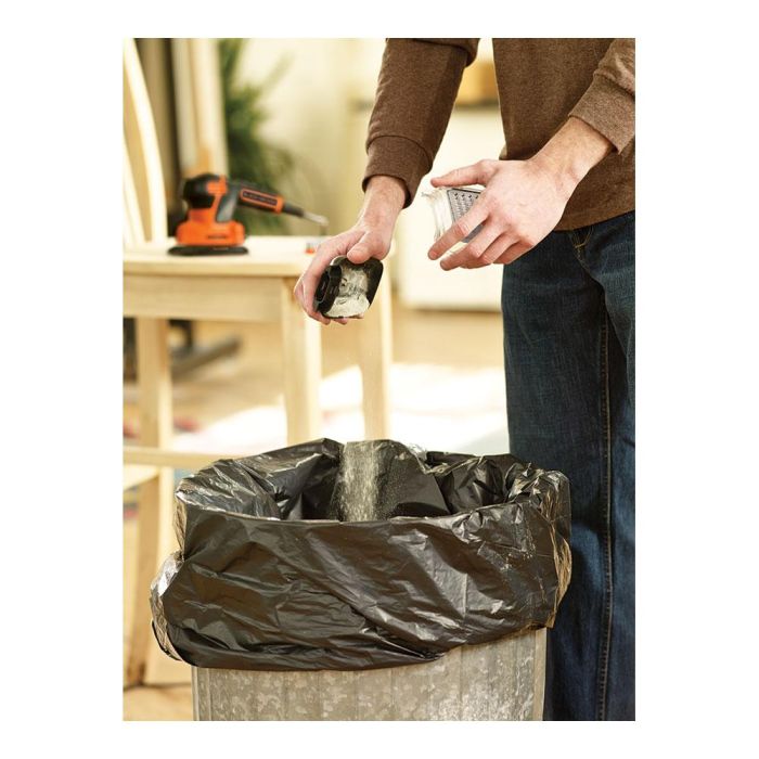 Black+Decker Lijadora de Detalle Mouse KA2000-QS 120W 14.000rpm con Depósito de Polvo y 6 Accesorios, Incluye 3 Hojas de Malla 4