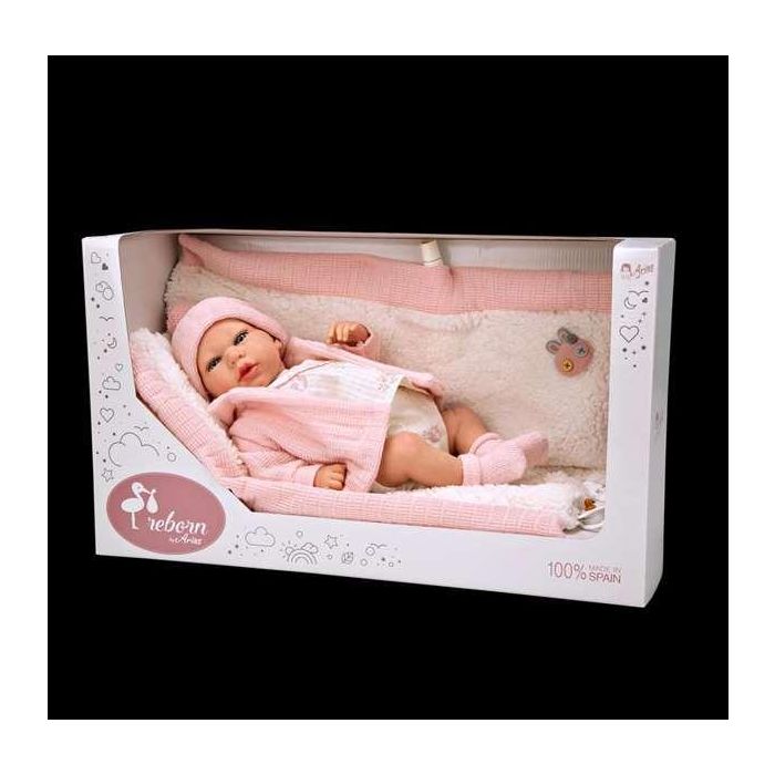 Muñeca reborn arias 40 cm marta rosa c/manta 9 Muñeca reborn arias 40 cm marta rosa c/manta 9