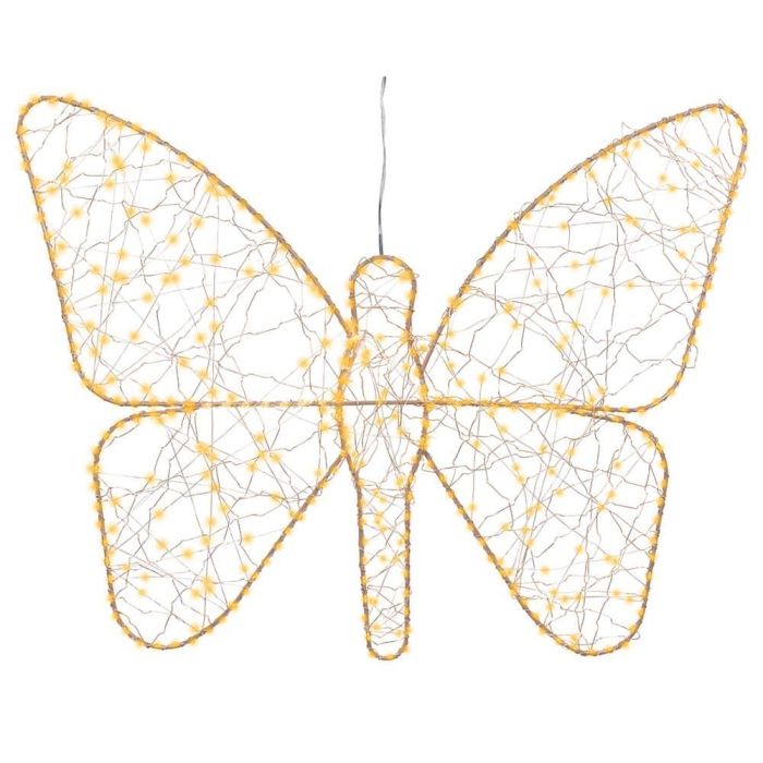 Figura mariposa metal dorada exterior microled 43 x 58 cm 1 Figura mariposa metal dorada exterior microled 43 x 58 cm 1