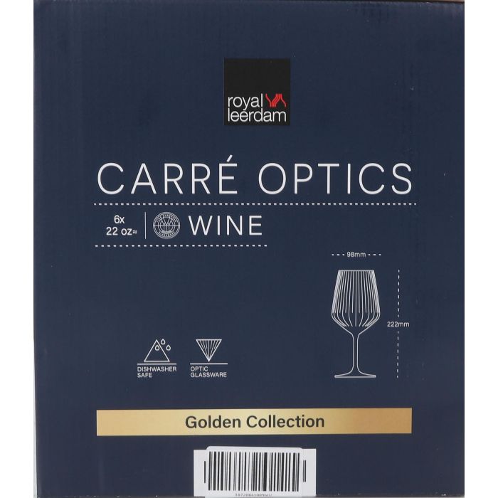 Inde Set 6 Copas Vino Tinto "Carre Optics" 65 cl 2