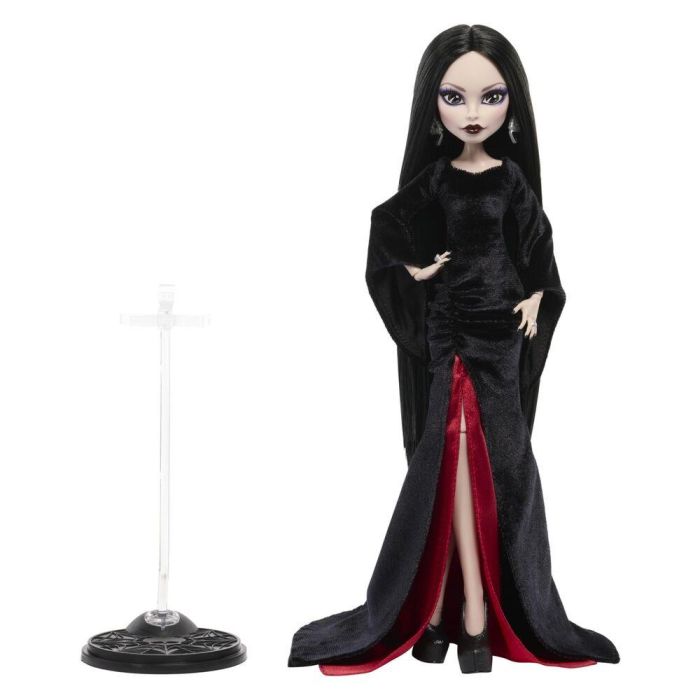 MATTEL Muñeca Morticia Miercoles Wednesday Monster High, muñeca coleccionable con personajes de la serie Addams Family