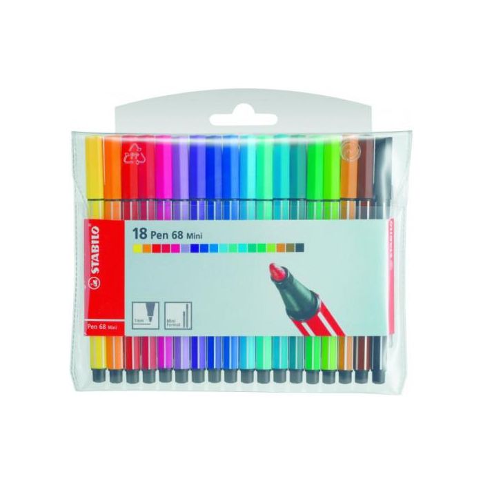 Stabilo Pen 68 Rotulador Colores Surtidos Estuche Parade Rojo 20 Ud