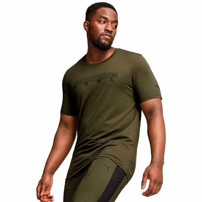 Camiseta Deportiva de Manga Corta Puma Energy Cloudspun Graphic Dorado 2