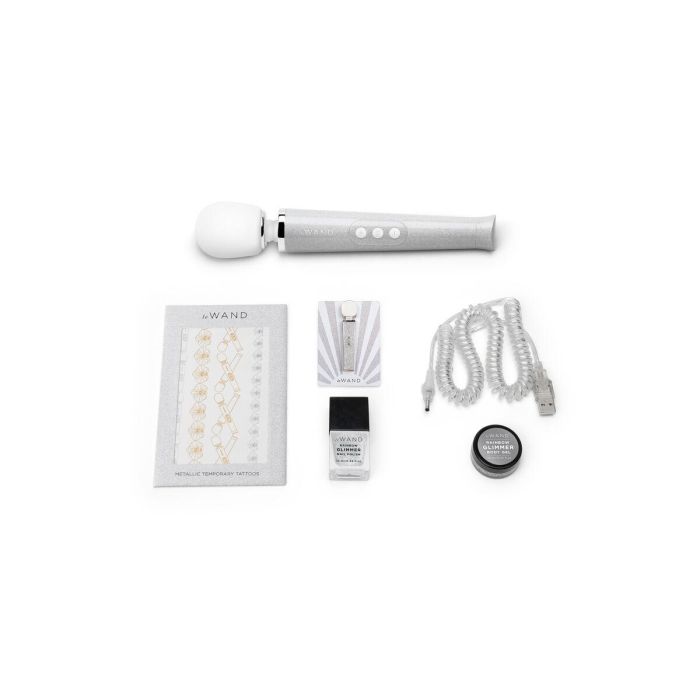 Vibrador Le Wand All That Glimmers Set Blanco Vibrador Le Wand All That Glimmers Set Blanco