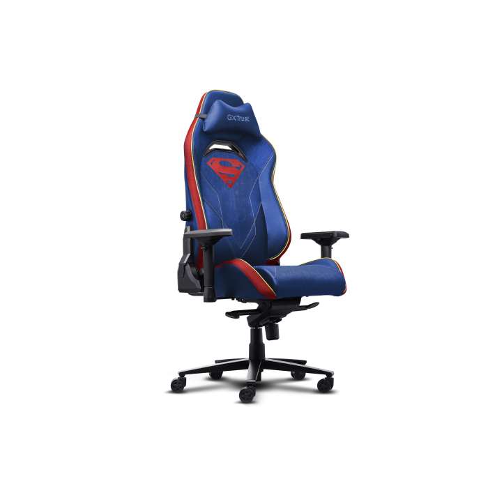 Trust GXT 721SM 25742 Ruya Pro Silla para videojuegos universal acolchada, hasta 150 kg, Azul/Rojo