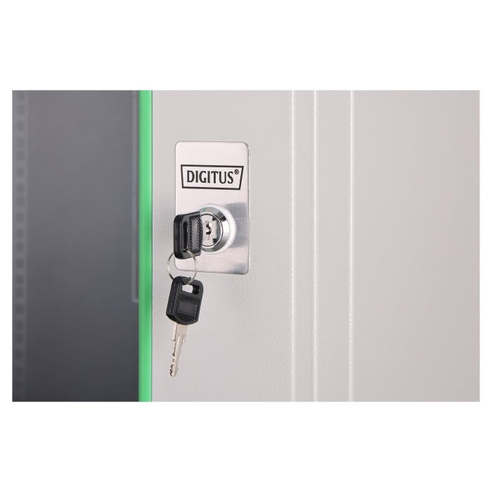 Digitus Netzwerkschrank Dynamic 12HE 638,40x600x600mm grau - Caja mural de 12U color gris 2