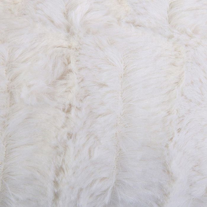 Home Deco Factory Manta efecto piel de animal blanca con asa 120x150 cm 2