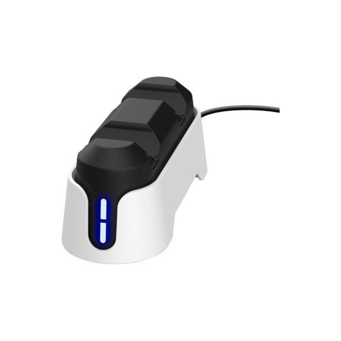 Trust Gaming GXT 228 Estación de Recarga Doble para 2 Mandos DualSense PS5 - Color Blanco, Conexión USB-C con Indicadores LED Trust Gaming GXT 228 Estación de Recarga Doble para 2 Mandos DualSense PS5 - Color Blanco, Conexión USB-C con Indicadores LED
