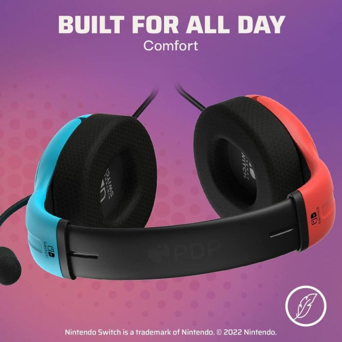 PDP LVL40 Auricular gaming con micrófono flexible y cancelación de ruido, altavoces 40mm, ligero y cómodo para Nintendo Switch azul/rojo 21 PDP LVL40 Auricular gaming con micrófono flexible y cancelación de ruido, altavoces 40mm, ligero y cómodo para Nintendo Switch azul/rojo 21