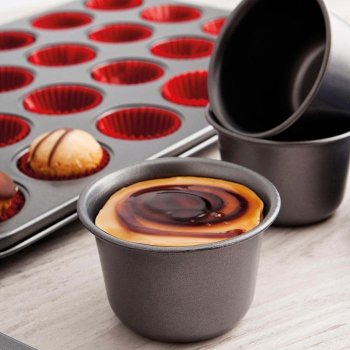 Molde Flan Acero Pintado Sweet Grey Quid 7,5 cm 1 Molde Flan Acero Pintado Sweet Grey Quid 7,5 cm 1