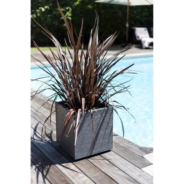 EDA Graphit maceta cuadrada - 39 x 39 x 43 cm - 35 L - gris antracita 4 EDA Graphit maceta cuadrada - 39 x 39 x 43 cm - 35 L - gris antracita 4