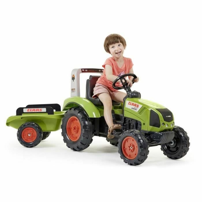 Falk 1040AB Tractor de Pedal CLAAS Arion 430 con Remolque, Barra Antivuelco, Volante con Bocina, Niños +3 Años 0 Falk 1040AB Tractor de Pedal CLAAS Arion 430 con Remolque, Barra Antivuelco, Volante con Bocina, Niños +3 Años 0