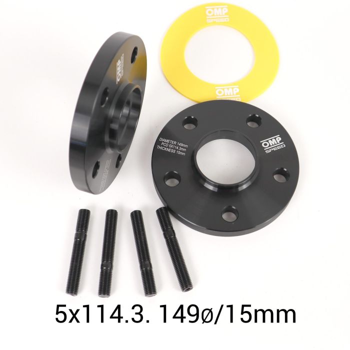 Omp Speed Juego De Separadores Doble Centraje Ancho: 15 mm Pcd: 5x114.3 Cb.H: 64.1 Cb.W: 64.1 Od: 139 Esparragos M12x1.5 OMPS08731501 4 Omp Speed Juego De Separadores Doble Centraje Ancho: 15 mm Pcd: 5x114.3 Cb.H: 64.1 Cb.W: 64.1 Od: 139 Esparragos M12x1.5 OMPS08731501 4