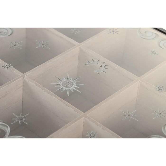 Caja para Infusiones DKD Home Decor Azul Blanco Negro Natural Metal Cristal Madera MDF 24 x 24 x 6,5 cm (2 Unidades) 2 Caja para Infusiones DKD Home Decor Azul Blanco Negro Natural Metal Cristal Madera MDF 24 x 24 x 6,5 cm (2 Unidades) 2