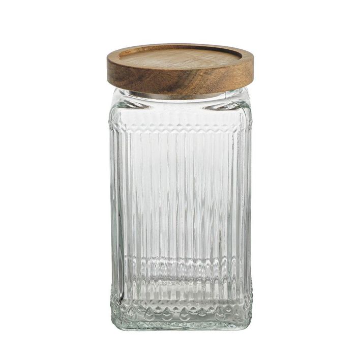 Tarro de vidrio cuad. con tapa de madera Lignes 1L - La Mediterranea (12 Unidades) 4 Tarro de vidrio cuad. con tapa de madera Lignes 1L - La Mediterranea (12 Unidades) 4