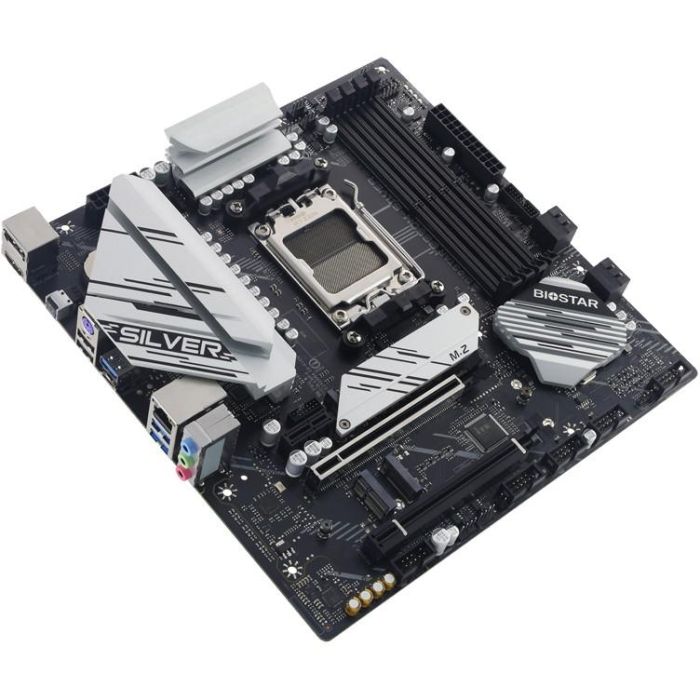 BIOSTAR B650M-Silver Placa Base AMD B650 Zócalo AM5 DDR5 micro ATX para AMD Ryzen 7000 Series 2 BIOSTAR B650M-Silver Placa Base AMD B650 Zócalo AM5 DDR5 micro ATX para AMD Ryzen 7000 Series 2