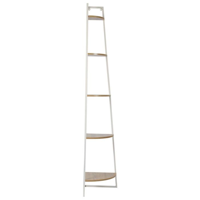Home Deco Factory Estantería Esquina 5 Baldas Blanca Essentiel - Metal y Madera 34x34x180 cm 2 Home Deco Factory Estantería Esquina 5 Baldas Blanca Essentiel - Metal y Madera 34x34x180 cm 2