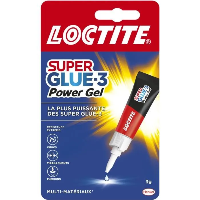 Loctite Superglue SUPERGLUE-3P Pegamento de cianocrilato en gel, tubo 3g