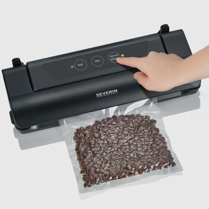 Severin FS3610 Bolsa de Refresco Compacta - Aspirado y Sellado Automáticos - Mantiene Alimentos Frescos 8 Veces Más 2