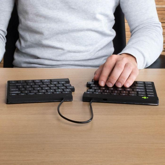 R-Go Tools Ergonomic keyboard R-Go Split Break with break software, ergonomic split keyboard, AZERTY (FR), Bluetooth, black 2 R-Go Tools Ergonomic keyboard R-Go Split Break with break software, ergonomic split keyboard, AZERTY (FR), Bluetooth, black 2