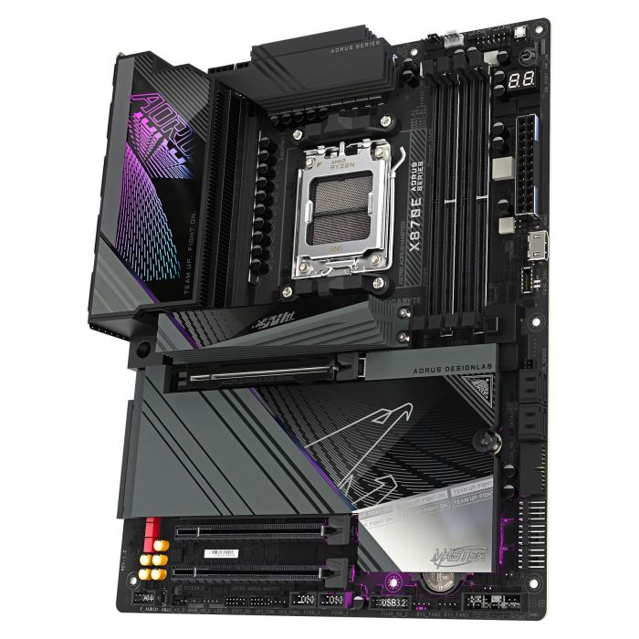 Gigabyte GA-X870E AORUS MASTER ATX Placa Base Socket AM5 para CPUs AMD Ryzen 9000, DDR5 8600MHz OC, Wi-Fi 7, LAN 5GbE, USB 4 3 Gigabyte GA-X870E AORUS MASTER ATX Placa Base Socket AM5 para CPUs AMD Ryzen 9000, DDR5 8600MHz OC, Wi-Fi 7, LAN 5GbE, USB 4 3