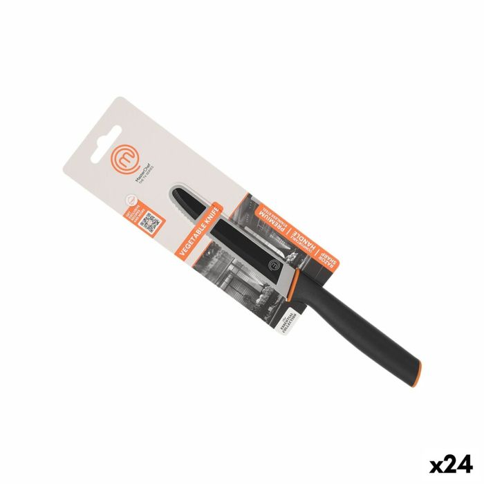 Cuchillo Pelador de Verduras MasterChef Negro Plateado 11,5 cm (24 Unidades) Cuchillo Pelador de Verduras MasterChef Negro Plateado 11,5 cm (24 Unidades)