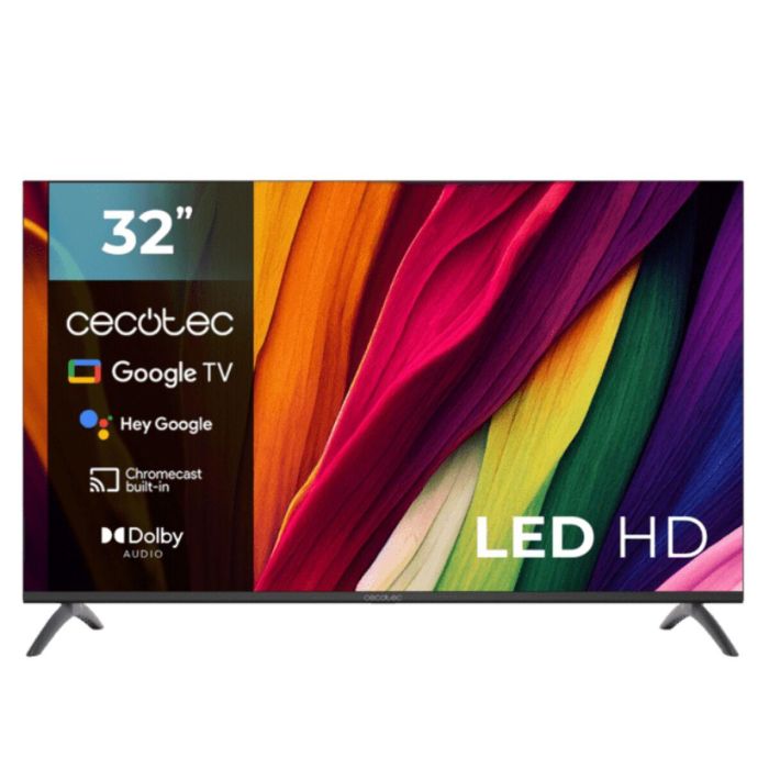 Cecotec ALH40032 Televisor Smart TV 32" HD Google TV, Dolby Audio, HDR10, Chromecast, Asistente Voz, Diseño Frameless Negro Cecotec ALH40032 Televisor Smart TV 32" HD Google TV, Dolby Audio, HDR10, Chromecast, Asistente Voz, Diseño Frameless Negro