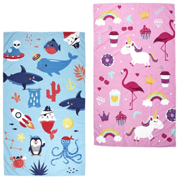 Jet Lag Toalla Infantil 120x60 cm con Dibujos de Fantasía Surtidos 2