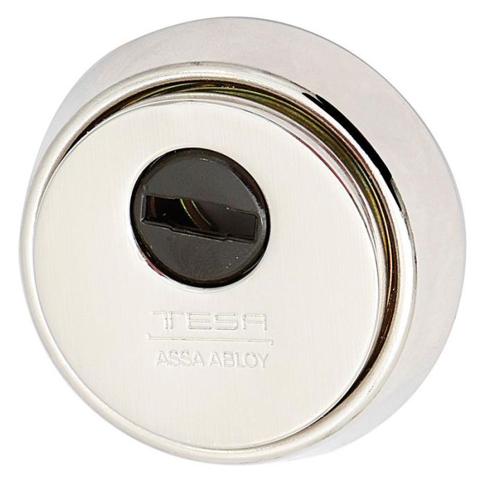 TESA E700L26Ln Escudo Cerrado para Cerradura de Seguridad Latón Níquel
