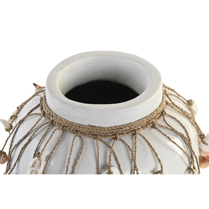 DKD Home Decor Jarron Balines Azul Blanco 20 x 26 x 20 cm (2 Unidades)