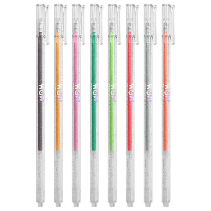 Cuaderno para colorear + 8 Boligrafos de gel metalicos Wow Generation 3