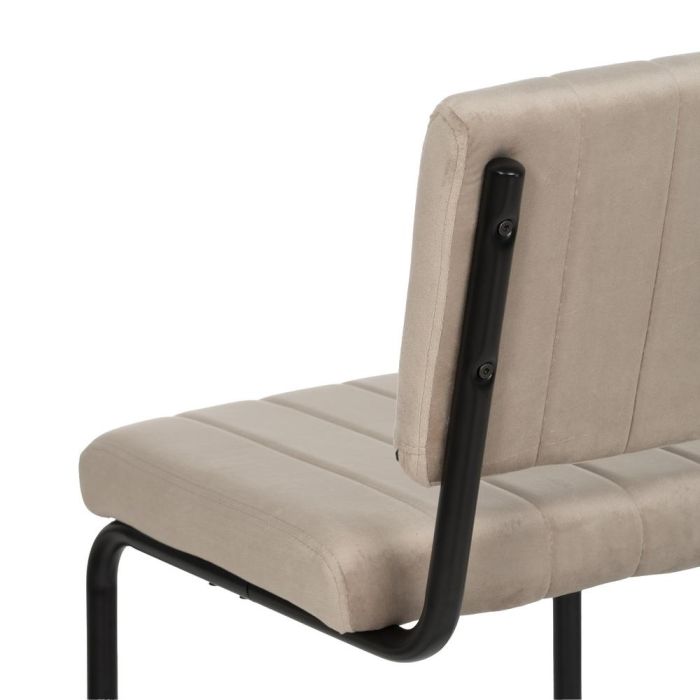 Silla Beige Tejido-Metal Contract 48 X 56 X 82 cm