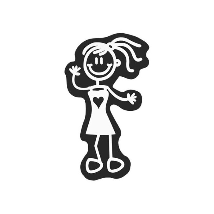 Abc Adhesivo Familia Niña Feliz ADH06662 Vinilo Decorativo Ventana Coche