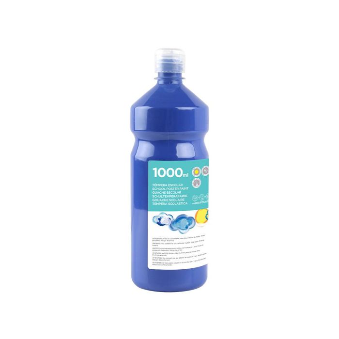 Tempera Liquida Liderpapel Escolar 1000 mL Azul Marino 3