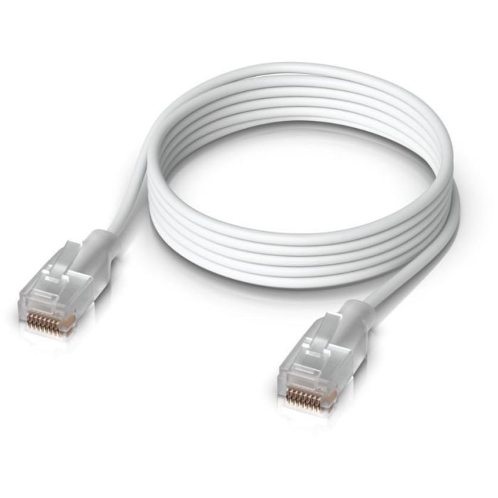 Ubiquiti UACC-Cable-Patch-EL-1M-W Cable de Red Ethernet Cat6 1m Blanco Translúcido 1