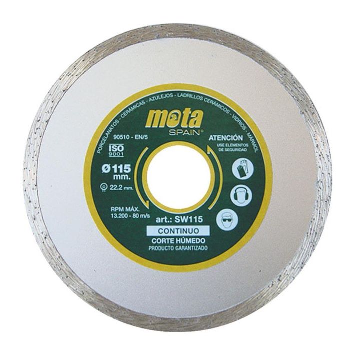 Mota Herramientas Disco diamantado liso corte húmedo Ø230mm CLP18 SW230P para granito, ladrillo, mosaico, baldosas 0 Mota Herramientas Disco diamantado liso corte húmedo Ø230mm CLP18 SW230P para granito, ladrillo, mosaico, baldosas 0