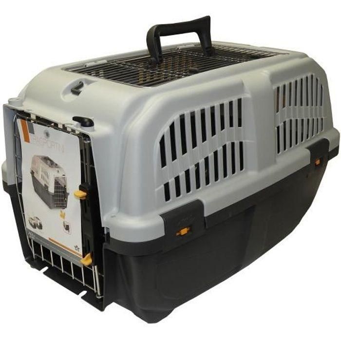 Aime Transportín Skudo 55x36x35cm para perros y gatos. Con 2 ventilaciones laterales, rejilla metálica y puerta con cierre seguro. Aime Transportín Skudo 55x36x35cm para perros y gatos. Con 2 ventilaciones laterales, rejilla metálica y puerta con cierre seguro.