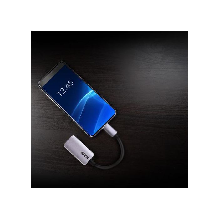 ATEN Adaptador USB-C a HDMI 4K UC3008A1 Plata, Soporta 4096 x 2160 a 60 Hz ATEN Adaptador USB-C a HDMI 4K UC3008A1 Plata, Soporta 4096 x 2160 a 60 Hz