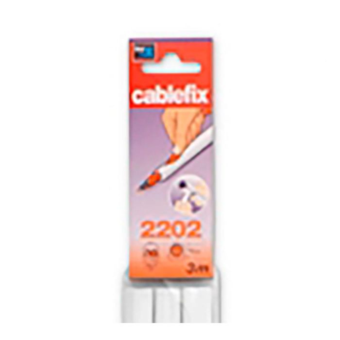 Cablefix adhesivo 10,5x10mm blanco 3m (blister) inofix 2202 1