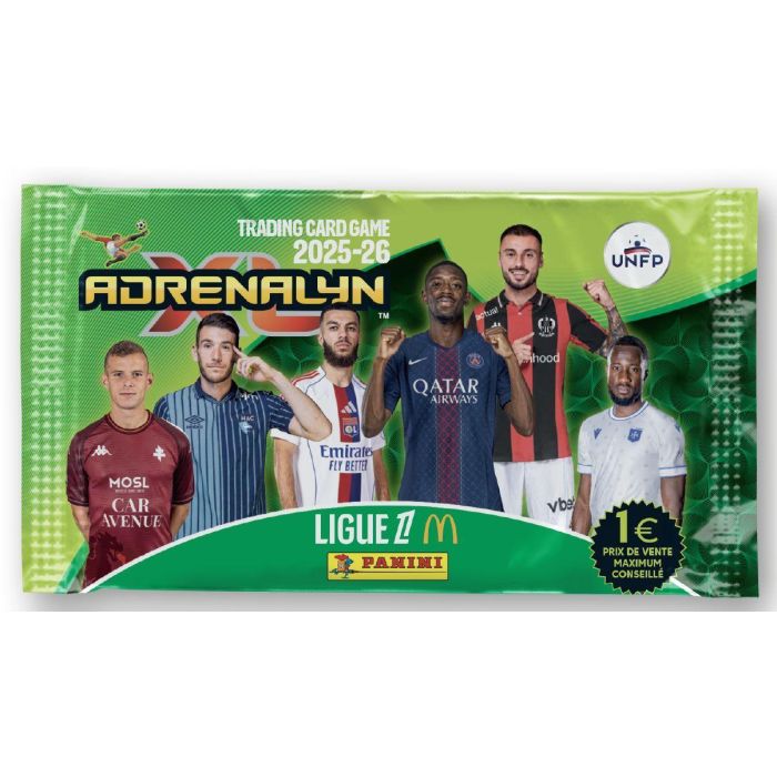 Pack de inicio - PANINI - TCG ADRENALYN LIGUE 1 McDonald's 2025/26 - Álbum + 4 sobres - 24 cartas 4 Pack de inicio - PANINI - TCG ADRENALYN LIGUE 1 McDonald's 2025/26 - Álbum + 4 sobres - 24 cartas 4