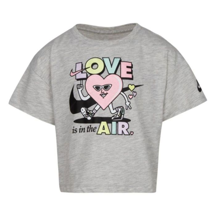 Camiseta de Manga Corta Infantil Nike Knit Gris 0 Camiseta de Manga Corta Infantil Nike Knit Gris 0