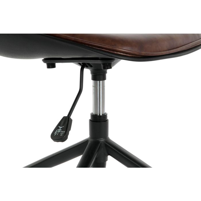 DKD Home Decor Silla Vintage Marrón Oscuro con Ruedas de PP y Metal, 57.5 x 83 x 47.5 cm, capacidad 89 kg 4 DKD Home Decor Silla Vintage Marrón Oscuro con Ruedas de PP y Metal, 57.5 x 83 x 47.5 cm, capacidad 89 kg 4
