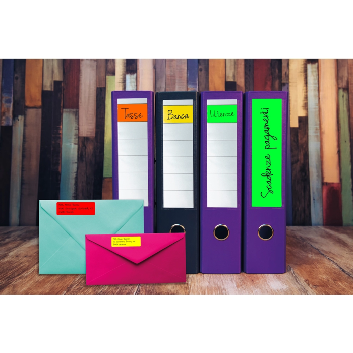 Avery Etiquetas Adhesivas Amarillas Fluorescentes Permanentes Redondas 63,5 mm Caja 840 Unidades 2