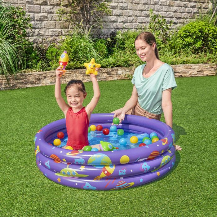 Bestway Piscina Hinchable Infantil 3 Aros con Bolas 102x25 cm +2 Años Interior y Jardin 52466 9