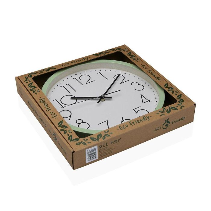 Reloj de Pared Versa Verde Madera 4,2 x 30 x 30 cm 2