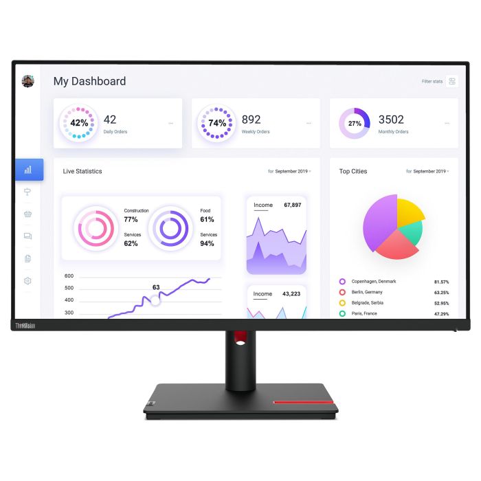 Lenovo ThinkVision T32p-30 Monitor 31.5" 4K UHD IPS 6ms 16:9 Negro con USB-C (90W), HDMI 2.0, DP 1.4 1 Lenovo ThinkVision T32p-30 Monitor 31.5" 4K UHD IPS 6ms 16:9 Negro con USB-C (90W), HDMI 2.0, DP 1.4 1