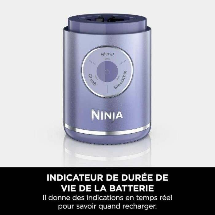 Ninja BC251EULD Licuadora portátil Blast Max, 530 ml, batería 2h, inalámbrica, sin BPA, lavanda 1