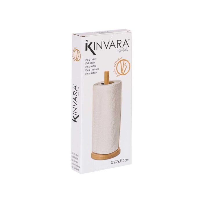 Kinvara Portarrollo de Bambú Natural 13.5x31x4 cm (12 Unidades) 1